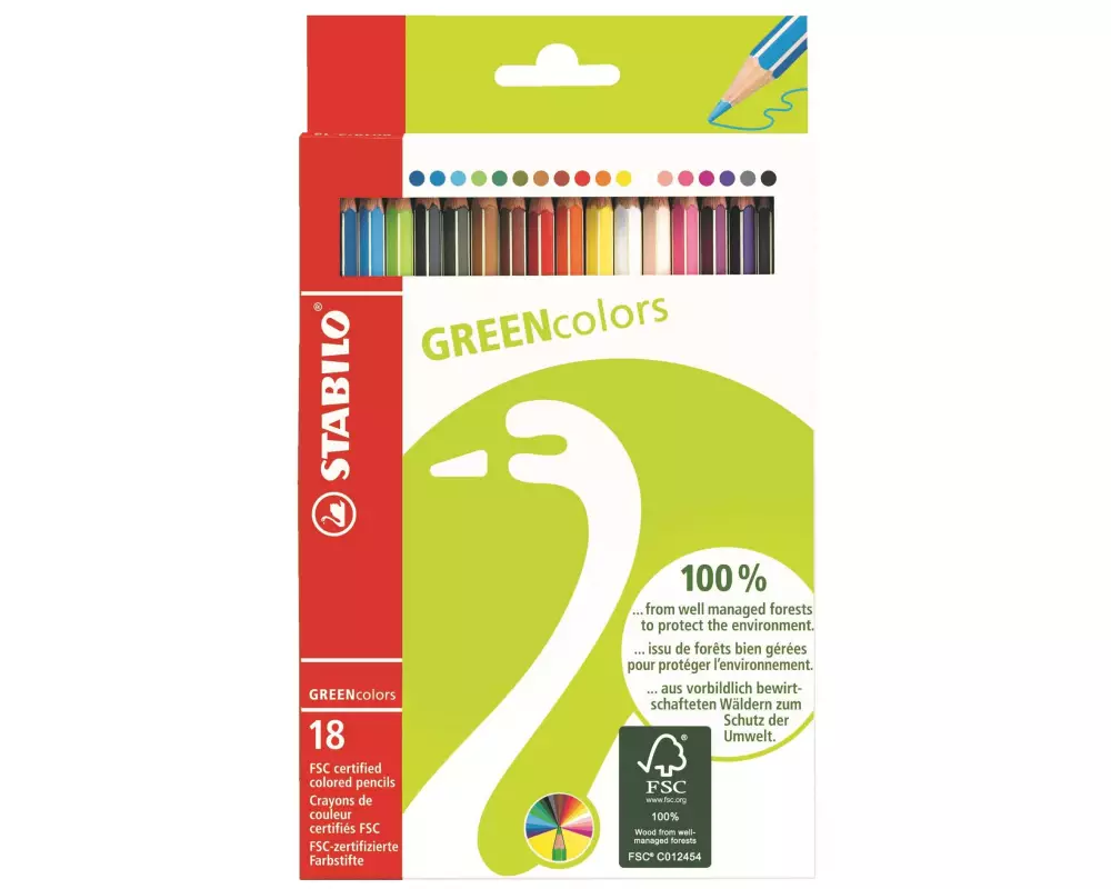 STABILO Farbstifte Greencolors 18 Stück