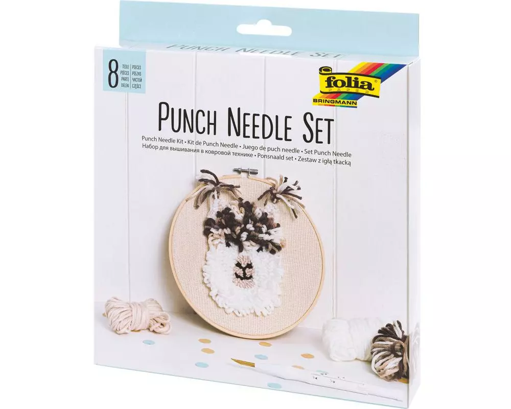 Folia Punch Needle Set, 8-teilig Alpaka, 8-teilig