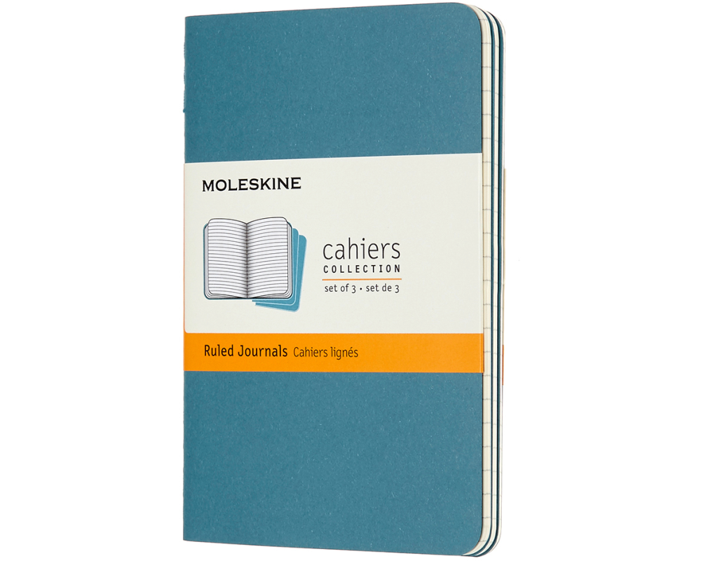MOLESKINE Notizbuch Karton 3x P/A6 629582 liniert, lebhaftes blau,64 S.