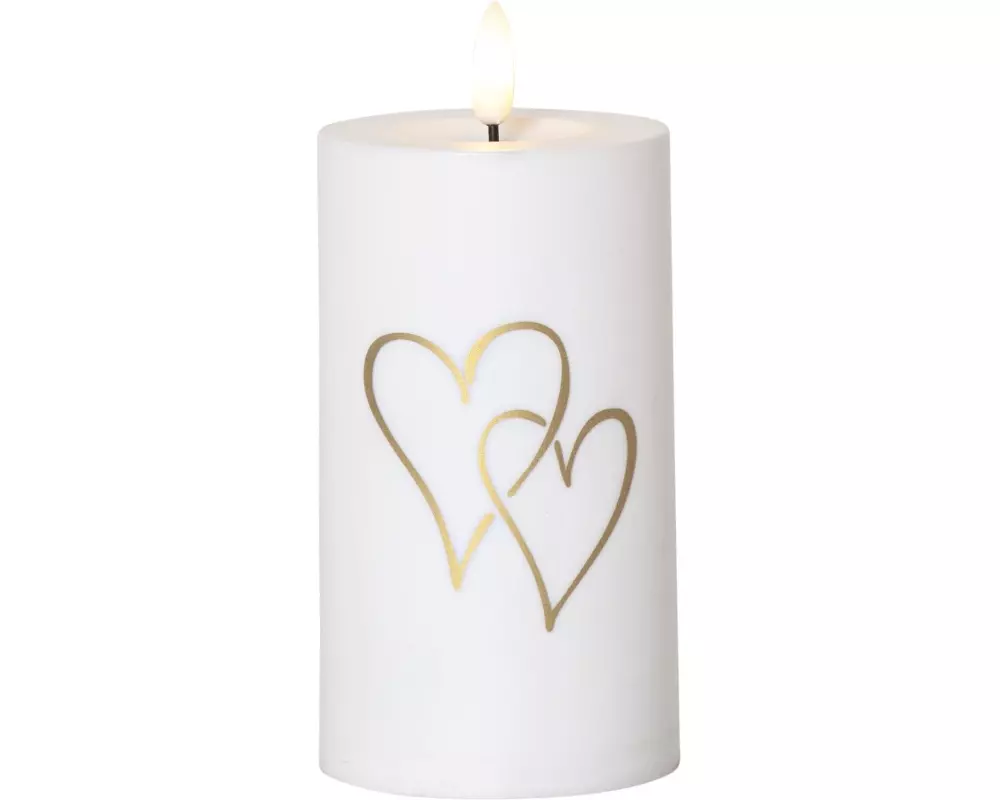 Star Trading LED Grabkerze Kerze Heart Warmweiss, 1 LED