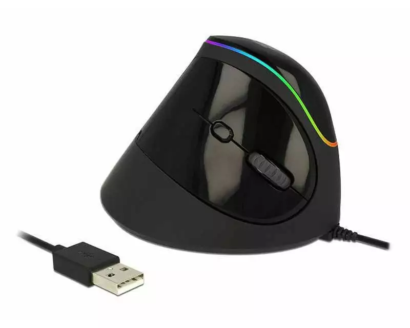 Delock Ergonomische Maus 12597 USB RGB