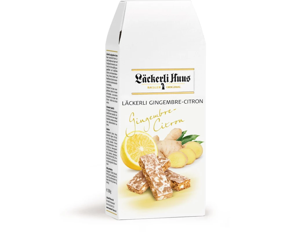 Läckerli Huus Läckerli au gingembre et citron 150 g
