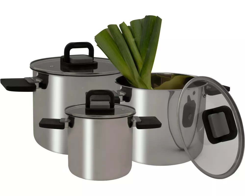 Eurotrail Kochgeschirr Set Dublin, 3-teilig, mit Faltgriffe