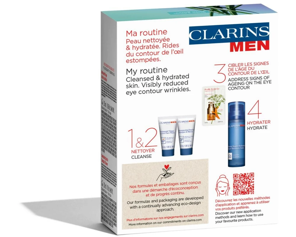Clarins ClarinsMen Hydration Essentials Set 4-tlg.