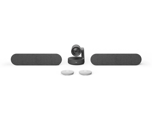 Logitech Rally Plus with white mic pod