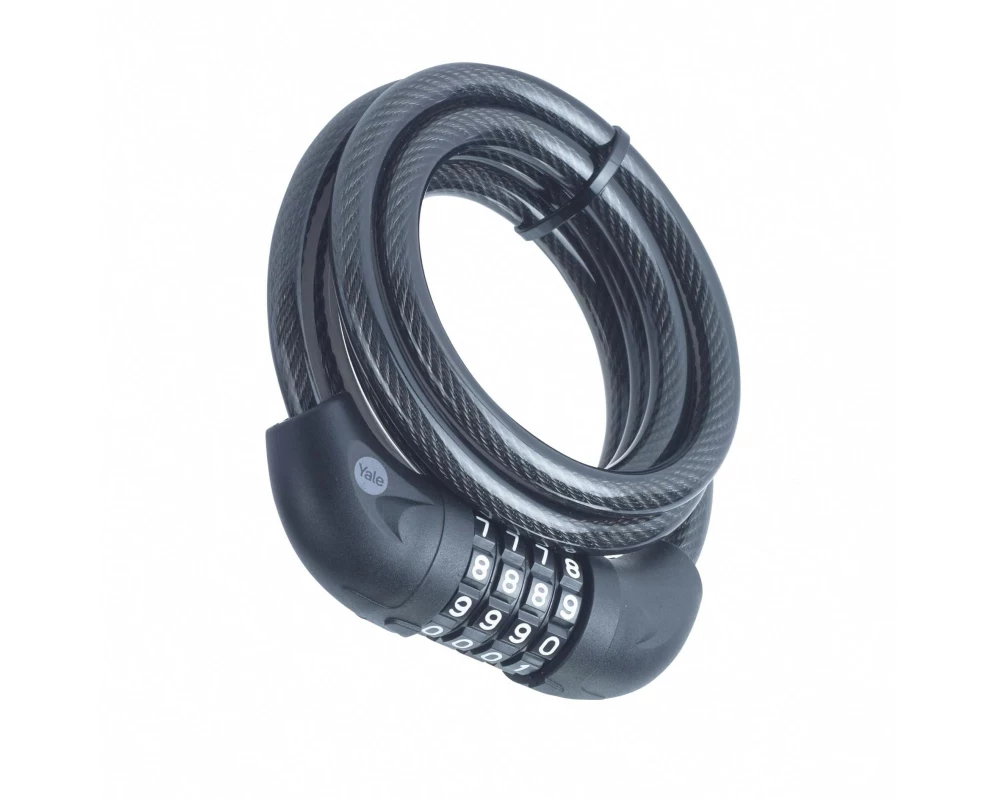 Yale Veloschloss YCC0 Spiralkabel, Zahlenschloss, 180 cm