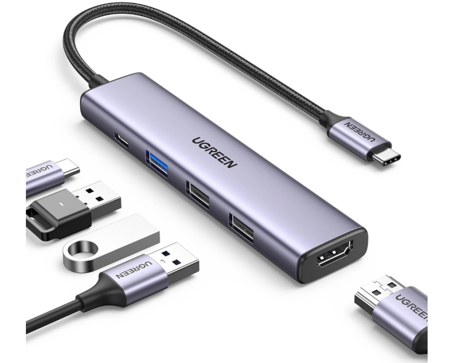 UGREEN USB-C Hub 5-in-1 15495 2 xUSB-A,USB-C,2.0,HDMI