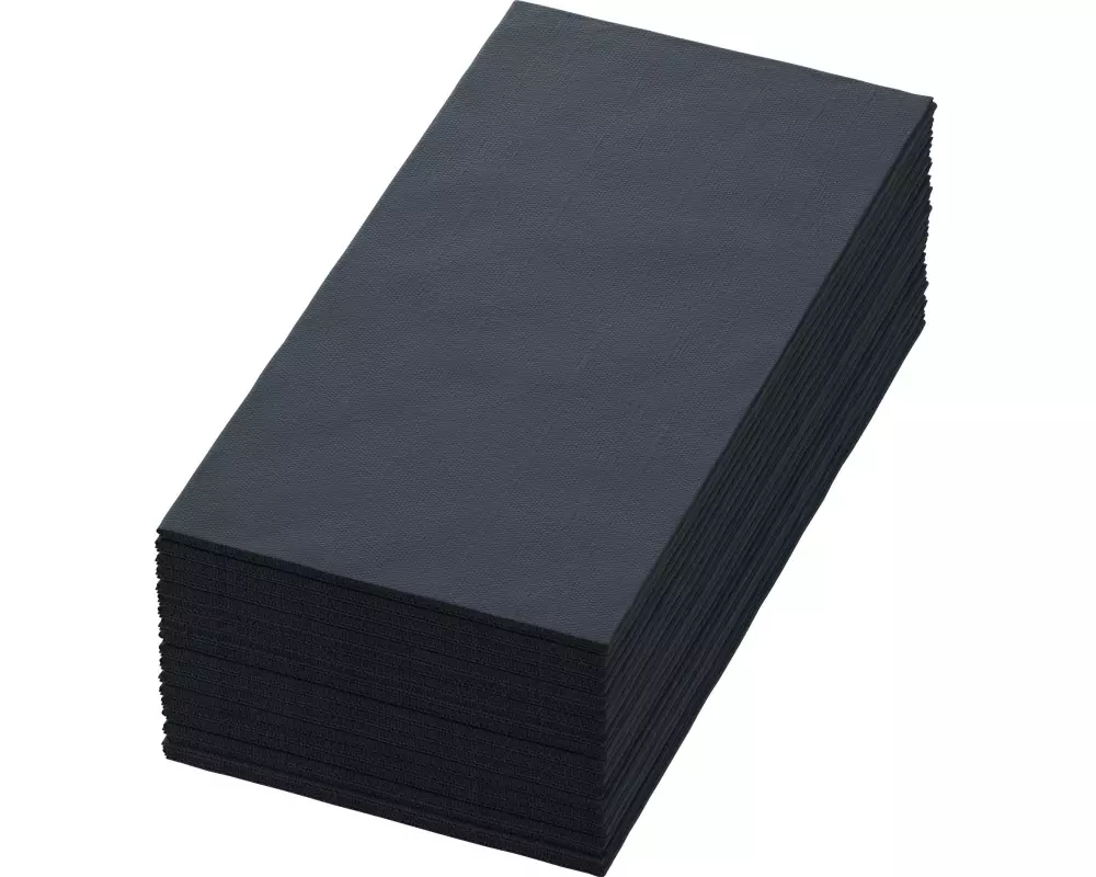 Duni Papierservietten Tissue 40 cm x 40 cm, 250 Stück, Schwarz