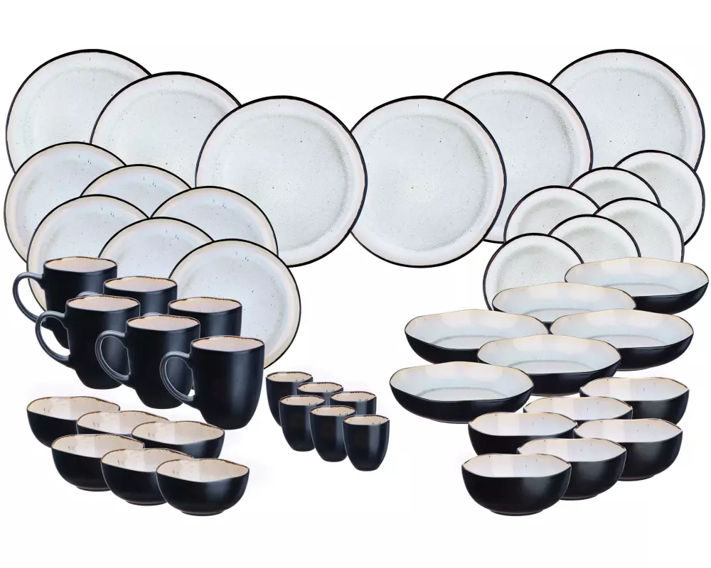 Björn Speise-Service Iris Elfenbeinweiss, 48-teilig