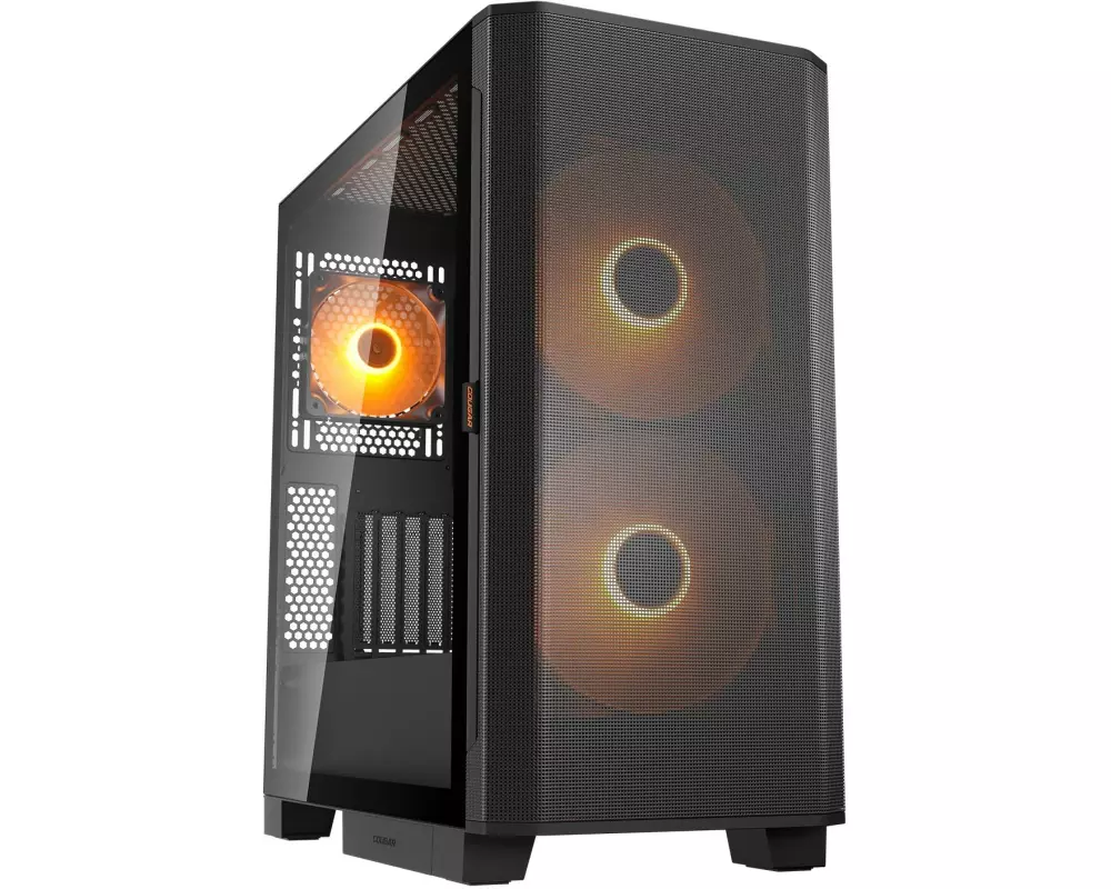 Cougar Airface Flo ARGB Midi-Tower, RGB, ARGB, Schwarz, Glasfenster