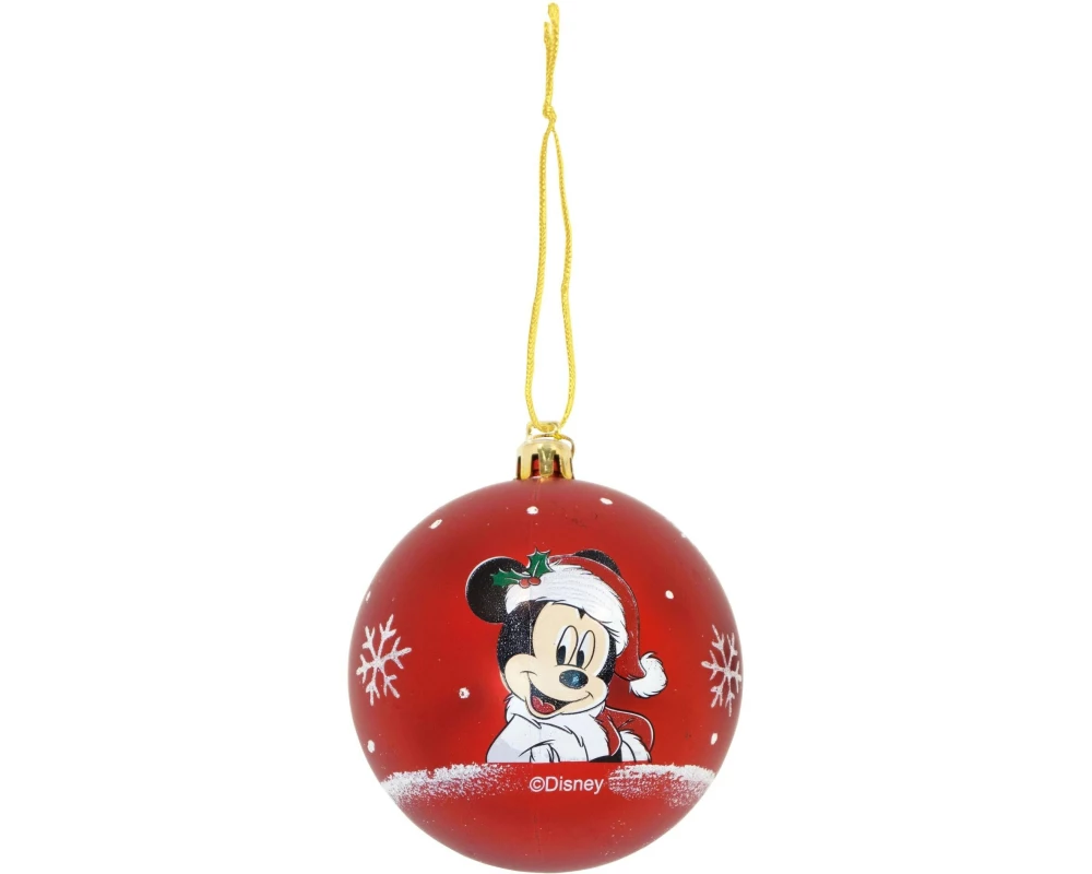 Arditex Weihnachtskugel 6 Stück, Ø 8 cm, Rot, Mickey