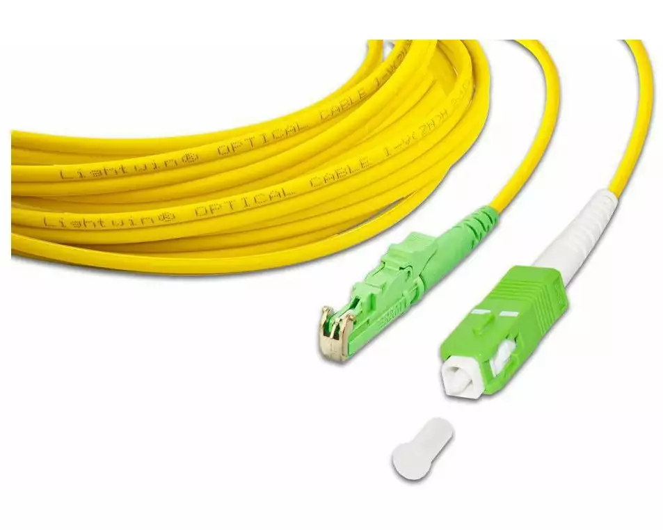 Lightwin LWL-Patchkabel SM E2000/APC – SC/APC, OS2, Simplex, 1 m
