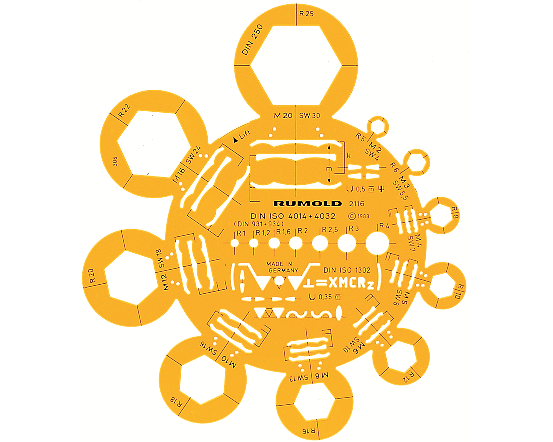 RUMOLD Abrundungsschablone 2116 1-25mm