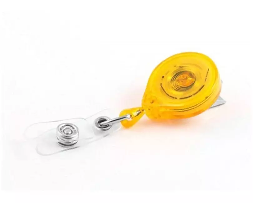 KEY-BAK Ausweishalter KB Mini-Badge 90 cm, mit Clip, Gelb