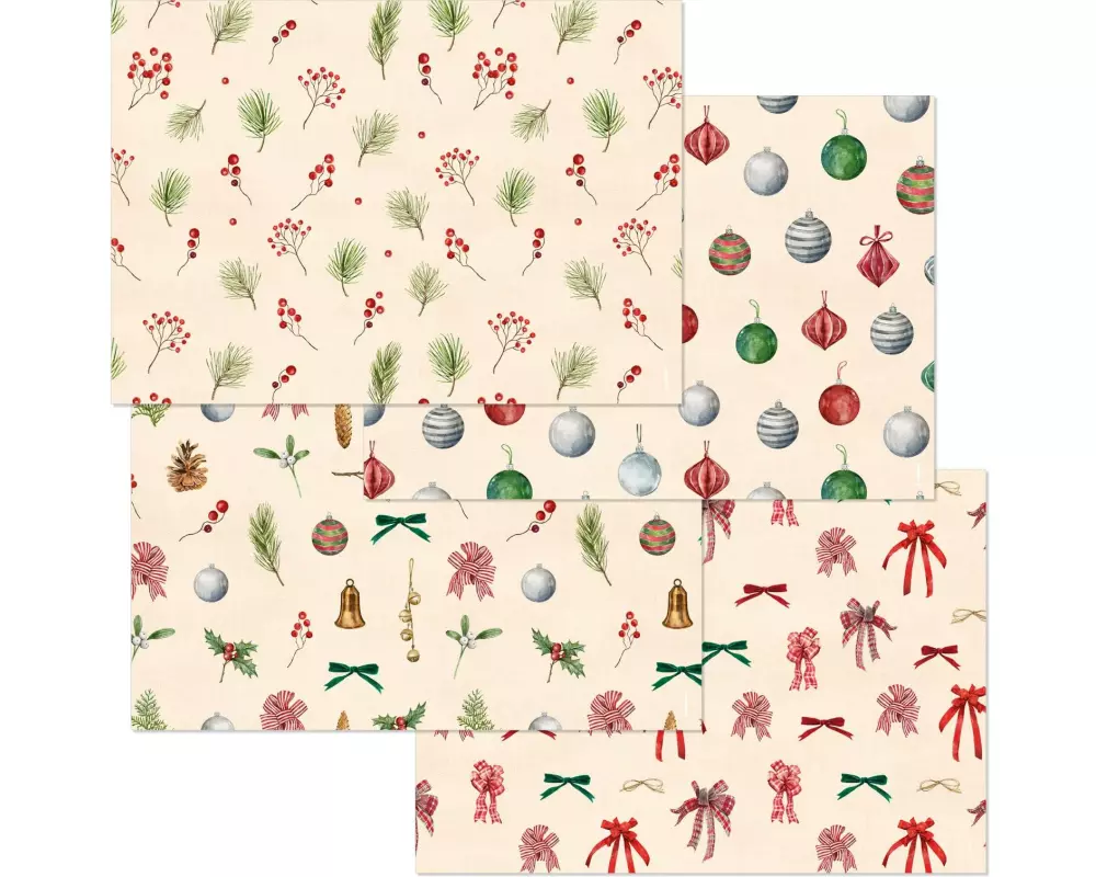 Trendform Tischset Papiertischset DECEMBER 4 Sujets à 12 Blatt