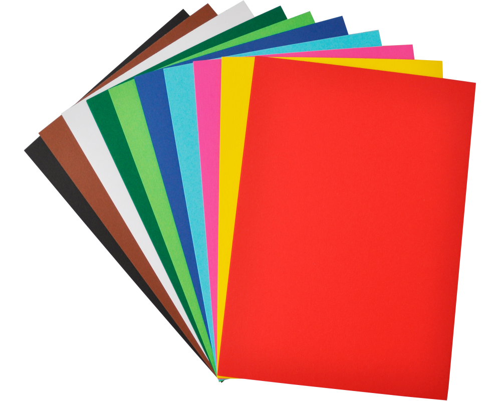 FOLIA Fotokarton A4 614/50 09 300g, ass. 10x5 Blatt