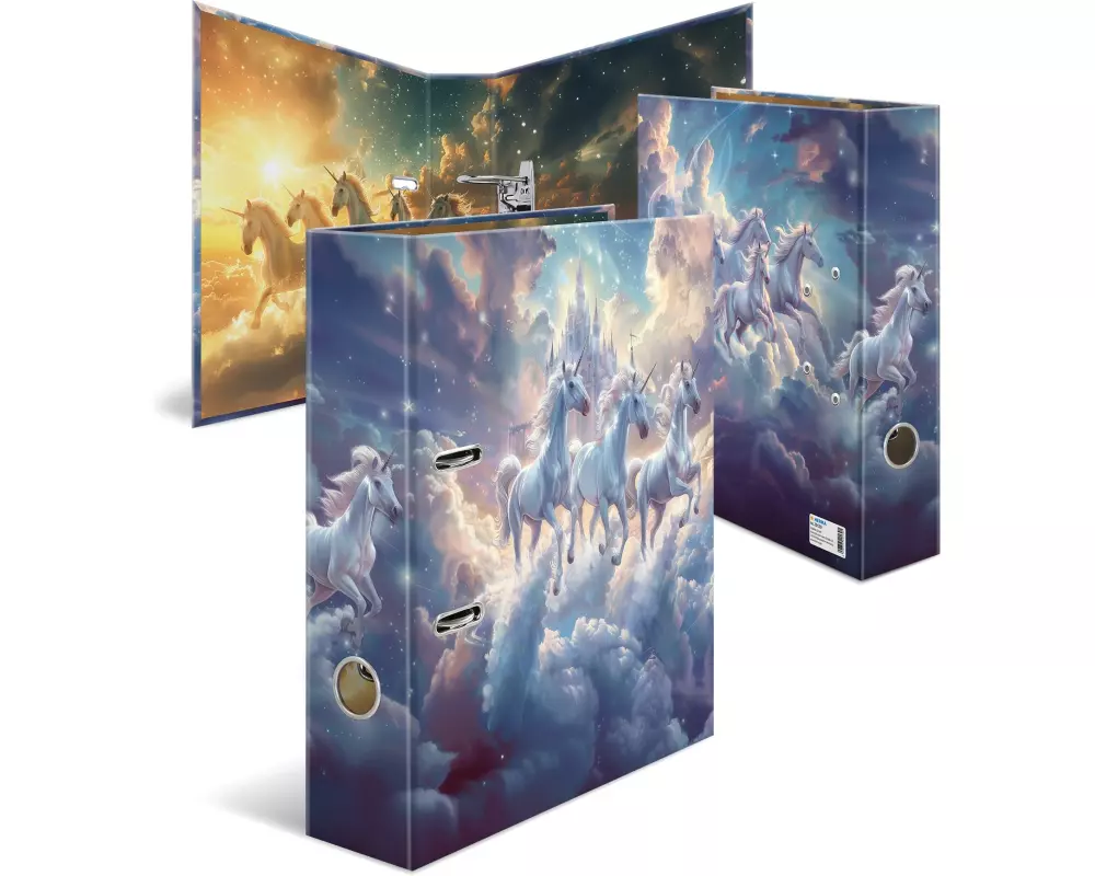 HERMA Motiv-Ordner A4 Fantasy Unicorns 285 cm, Mehrfarbig