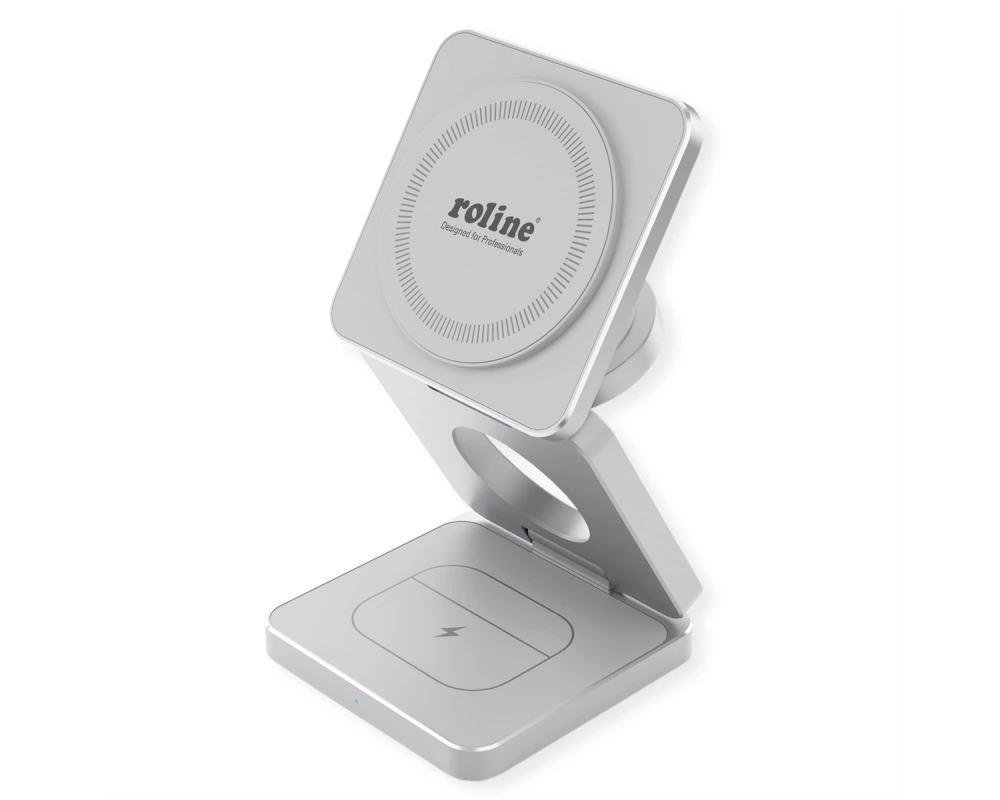 ROLINE 3-in-1 Induktions-Ladestation, faltbar, für Apple