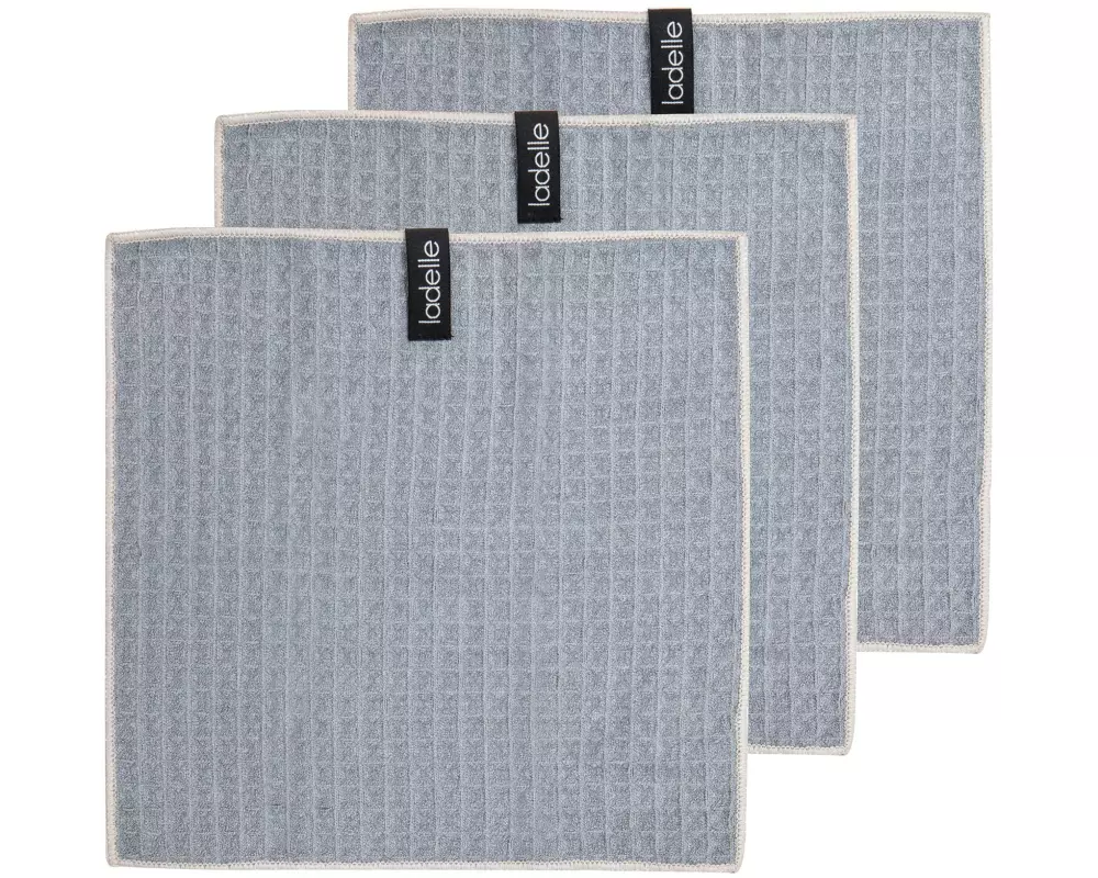 Ladelle Spültuch Mega Waffle Grey, 3 Stück