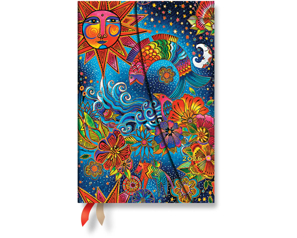 PAPERBLANKS Agenda Himmlische Magie 2026 DD0554-5 1W/2S HOR Mini HC DE 9.5x14cm