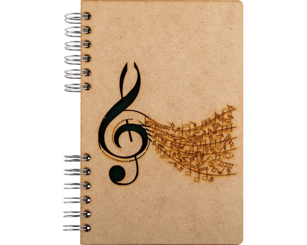 KOMONI Notizbuch Musik A6 MUZ6B blanko 90 Blatt