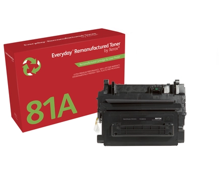 Everyday Mono Remanufactured Toner by compatible with HP 81A (CF281A), Standard capacity. Black toner page yield: 10500 pages, Printing colours: Black, Quantity per pack: 1 pc(s)