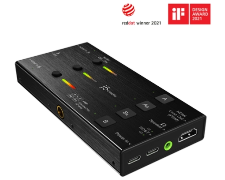j5create JVA06 Dual HDMI Video Capture Card, 1920*1080 Video Capture Resolution, 3 x HDMI ports and 2 x USB ports, Black. Product colour: Black, Host interface: USB 3.2 Gen 1 (3.1 Gen 1), Video capture resolution (max): 1920 x 1080 pixels. Supported resolutions: 640 x 480 720 x 480 720 x 576 800 x 600 1280 x 720 1024 x 768 1360 x 768 1280 x 800 1152 x..., Maximum frame rate: 60 fps, Supported video modes: 1080p. USB connector type: USB Type-A, USB Type-C, USB version: 2.0/3.2 Gen 1 (3.1 Gen 1).