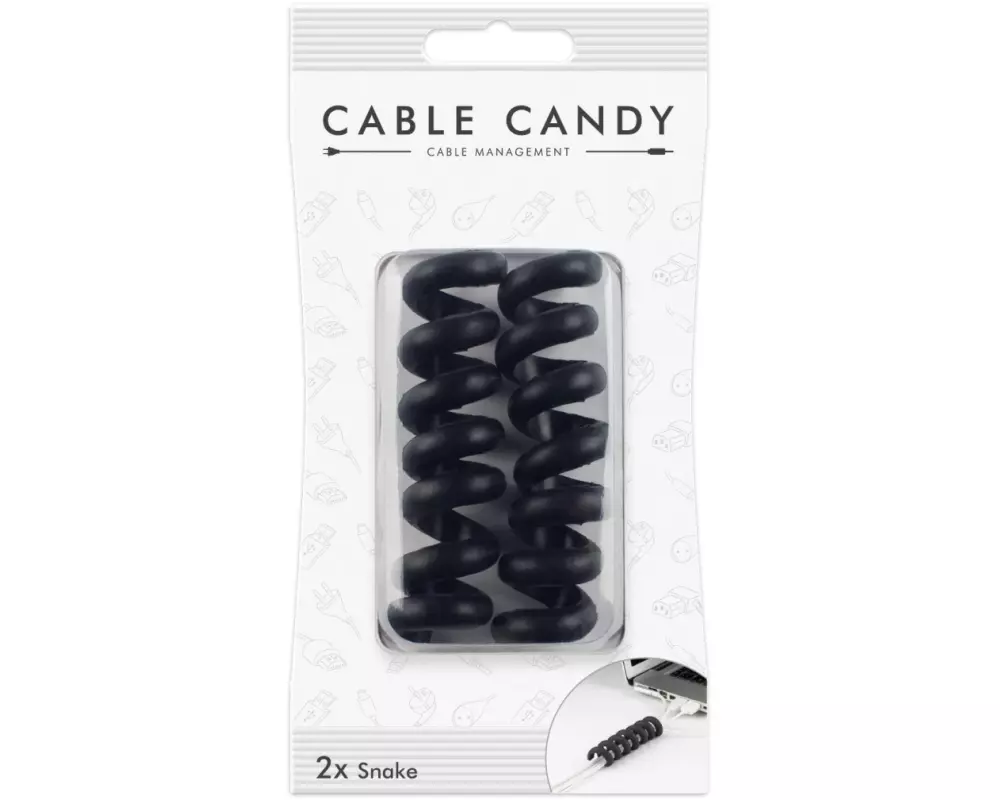 Cable Candy Kabelführung Snake 2x Schwarz