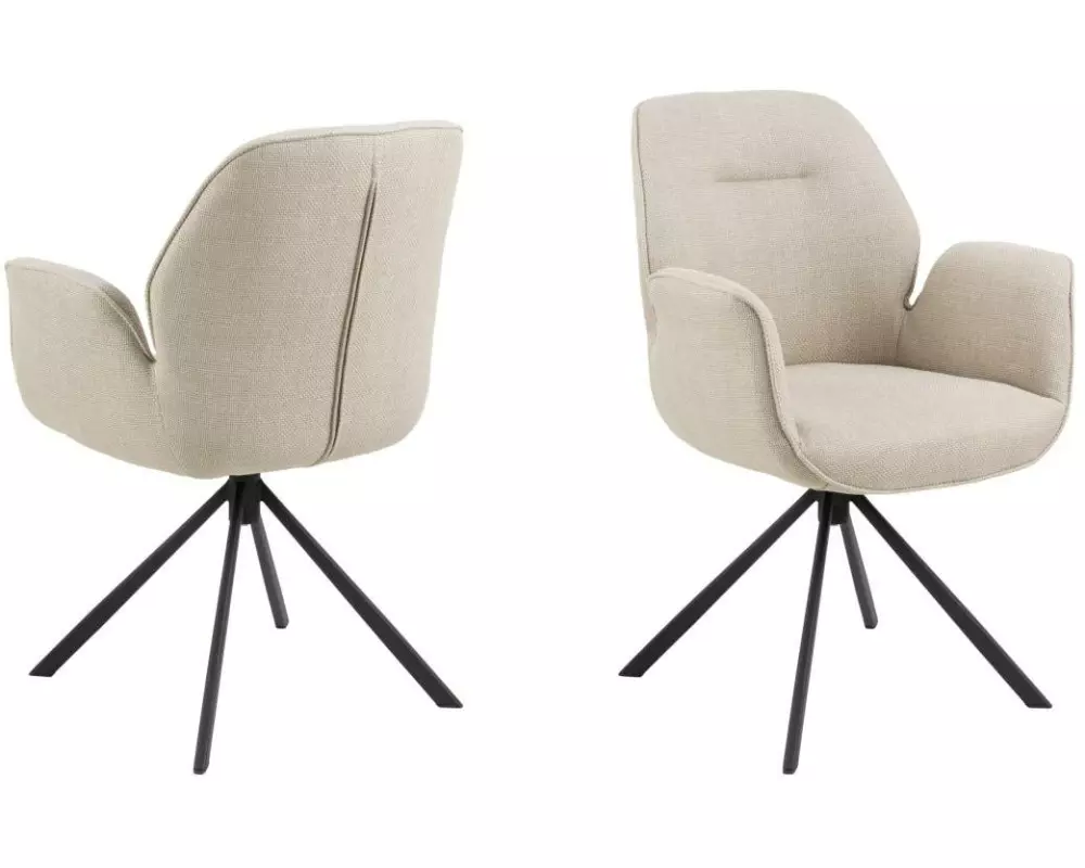 AC Design Stuhl Aura Beige/Schwarz