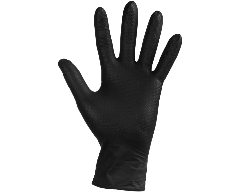 FTM Einweghandschuh Nitril, S, Schwarz, 100 Stück