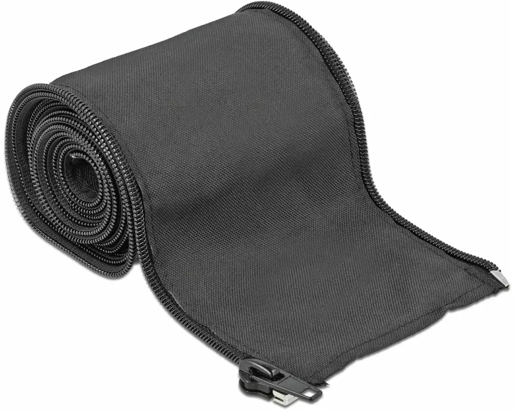 Delock Kabelschlauch 2 m x 35 mm, mit Reissverschluss Schwarz