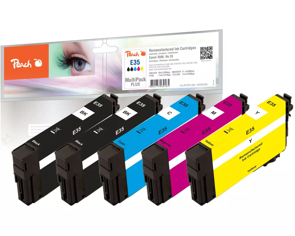 Peach Tinte Epson No 35 2x BK, C, M, Y