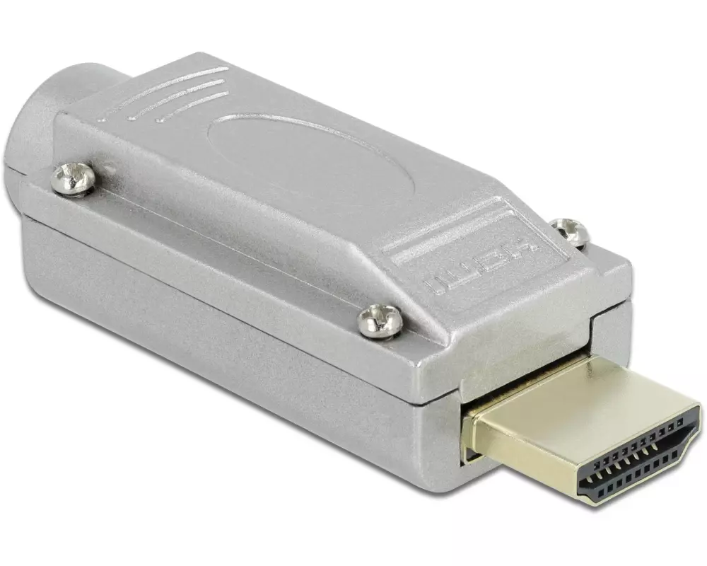 Delock Adapter HDMI-A Stecker zu Terminalblock mit Metall Gehäuse