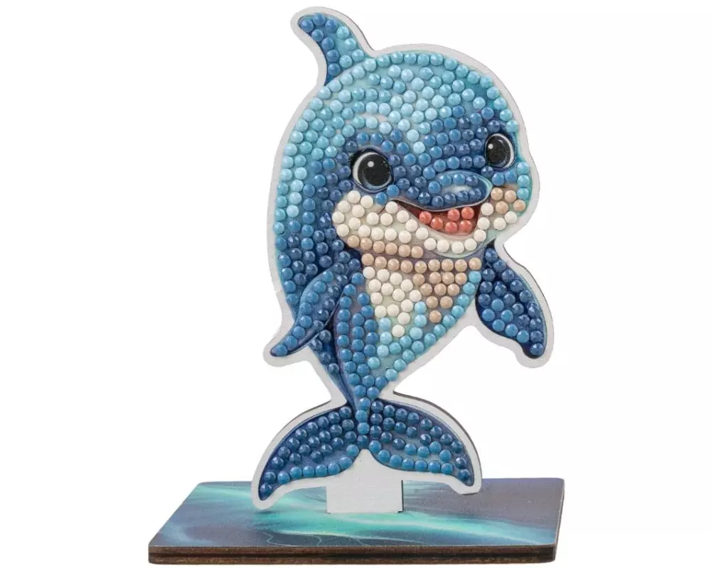 CRAFT Buddy Bastelset Dolphin Crystal Art Wildlife Buddies