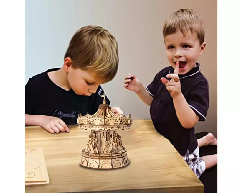Rolife Bausatz Merry-Go-Round 3D Holzpuzzle Karussell 174 Teile