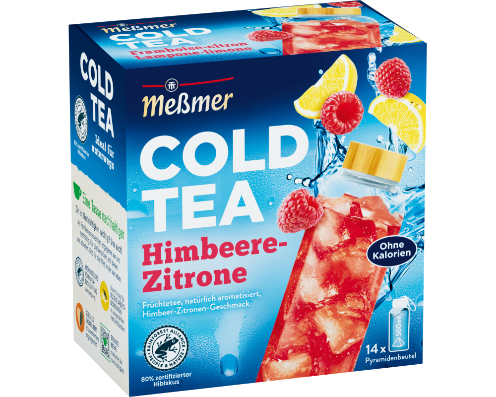MESSMER Cold Tea Himbeere-Zitrone 10631500 Beutel 2.75g, 14 Stk.