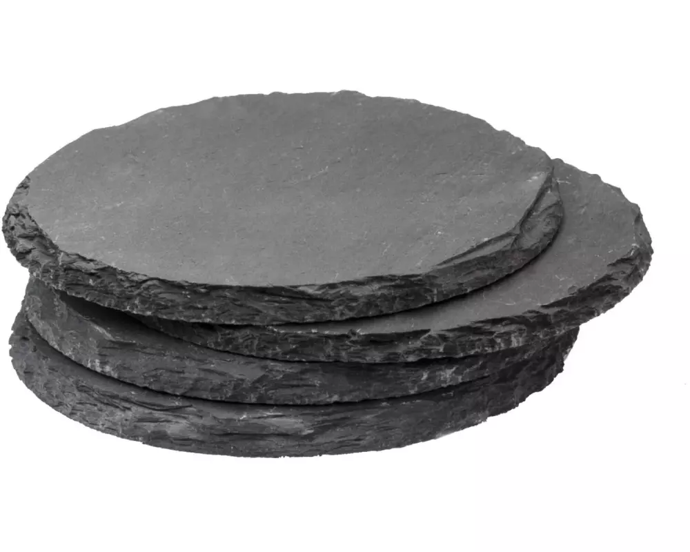 CLIMAQUA Kerzenhalter Zen rund 4 Stück, Anthrazit