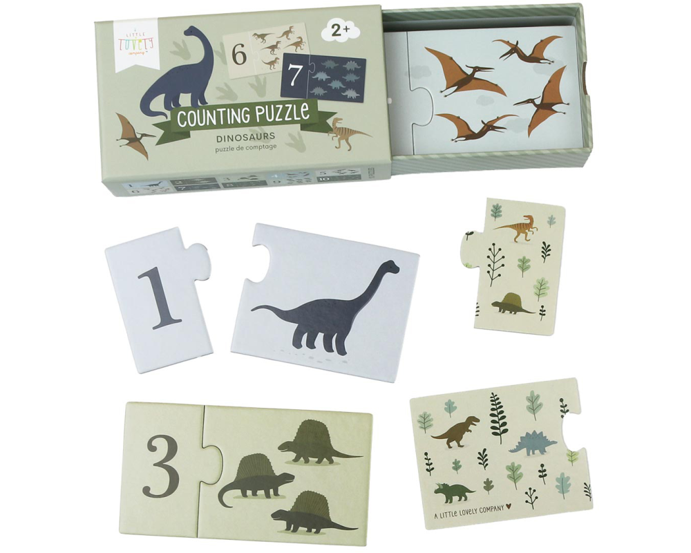 ALLC Zahlenpuzzle PGCPDI02 Dinosaur 10-teilig