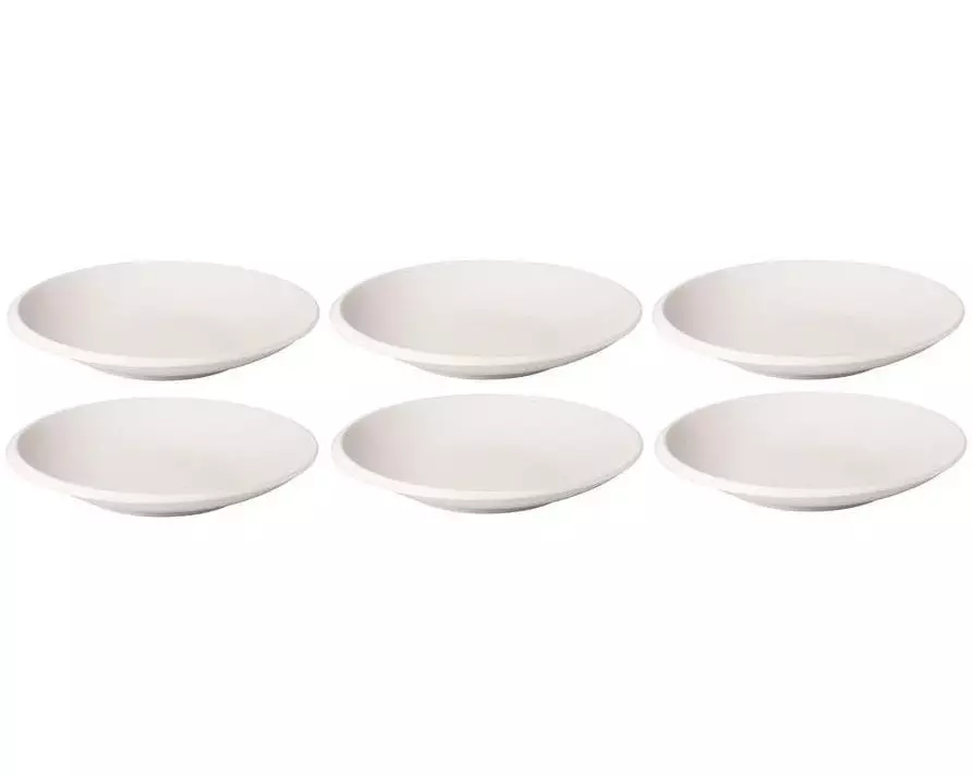 Villeroy & Boch Schale NewMoon 29 cm, 6 Stück, Beige/Weiss
