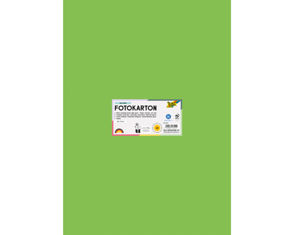 FOLIA Fotokarton 50x70cm 6151 300g, hellgrün