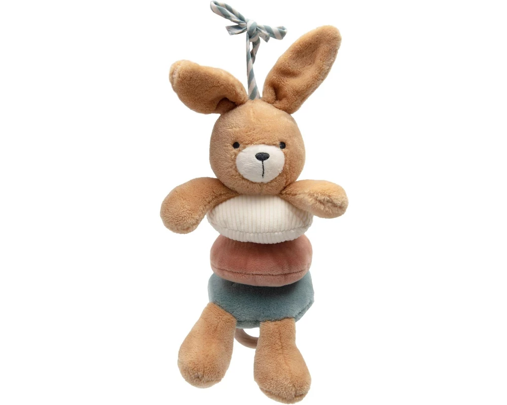 Jollein Spieluhr – Bunny Luz aus Veloursstoff mit Melodie