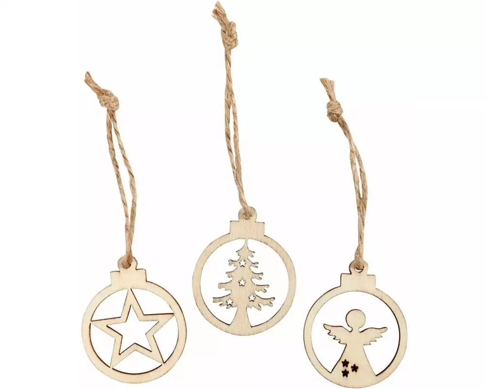 Creativ Company Weihnachtsdeko 24 Stück, 3 cm, Stärke 0.27 cm