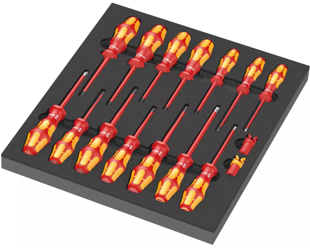 Wera Schraubenzieher-Set VDE 9711 Schaumstoffeinlage, 16-teilig