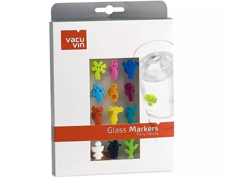 Vacuvin Glasmarkierer Party People 12 Stück Mehrfarbig