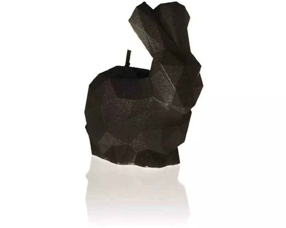 Candellana Kerze Hase Schwarz matt
