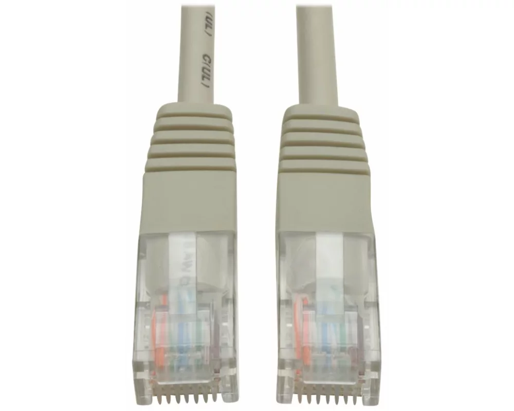 EATON TRIPPLITE Cat5e, 350mHz, Molded, UTP, Ethernet Cable, RJ45, M/M - Gray, 10ft. 3.05m