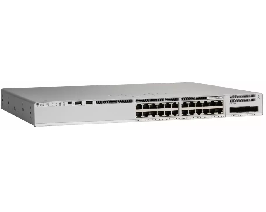 CISCO Catalyst 9200L 24-port PoE+, 4x1G uplink, Switch, Network Advantage, DNA subscription required