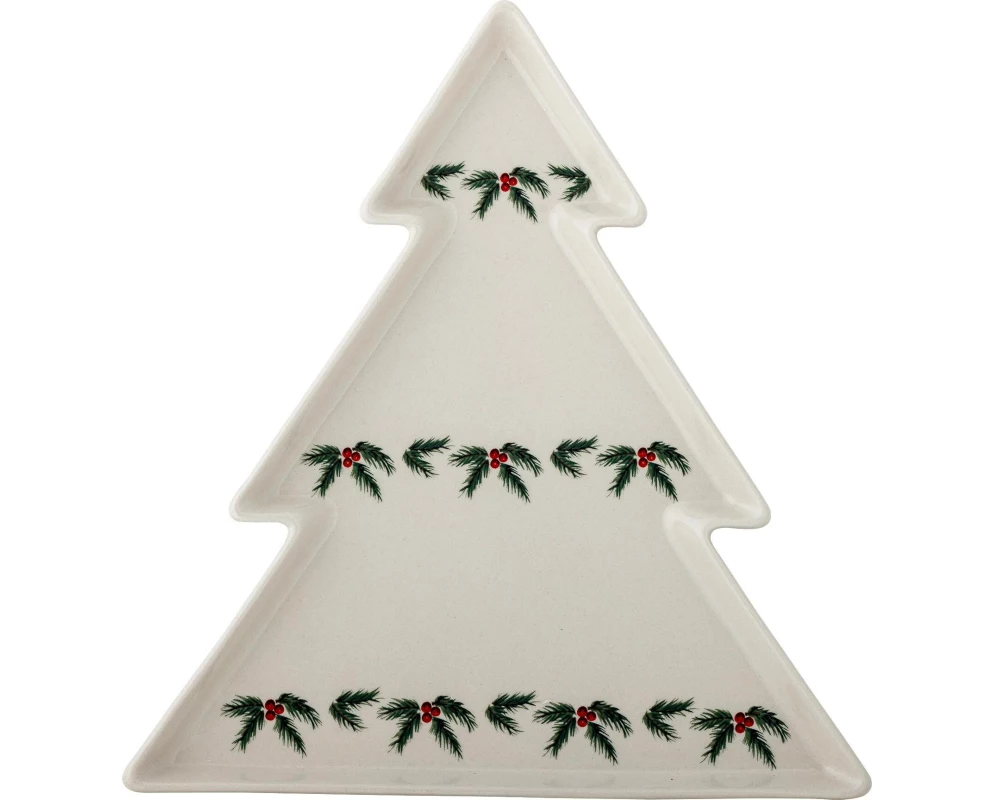 Bloomingville Servierplatte Berry 1 Stück, Weiss