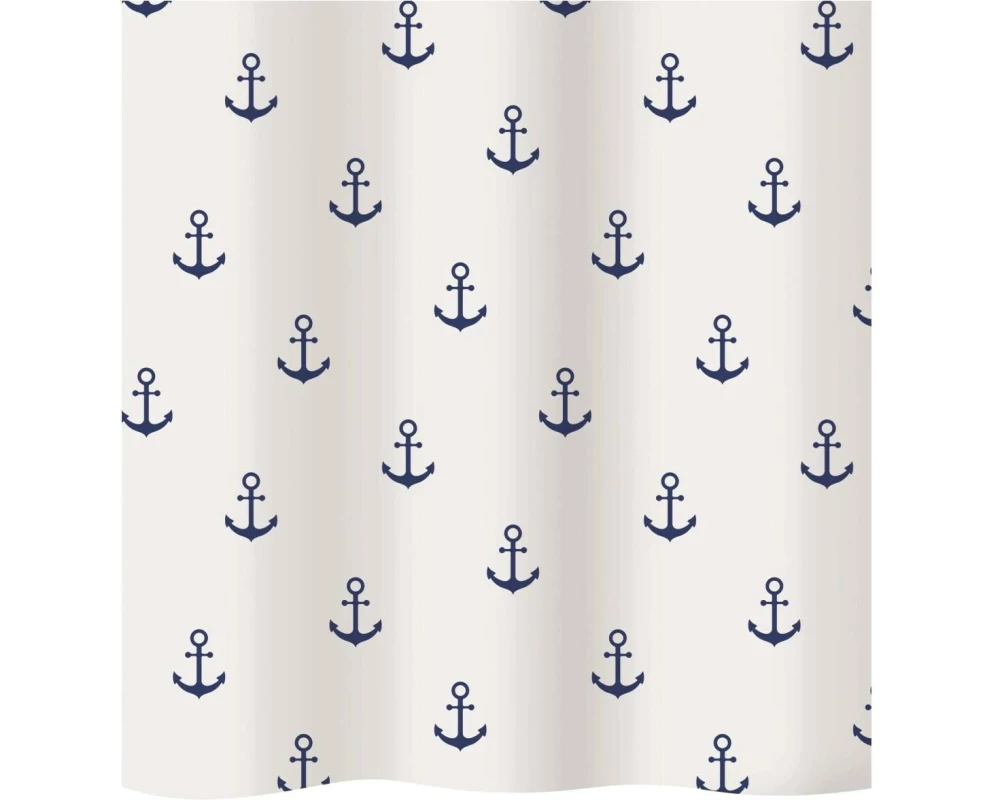 diaqua Duschvorhang Anchor 240 x 180 cm, Blau/Weiss