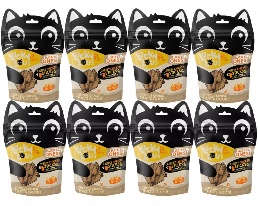 Lucky Lou Katzen-Snack Lucky Ones Sticks Käse & Huhn, 8 x 50 g